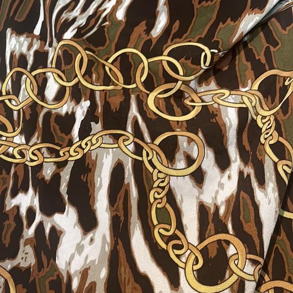 Cache faux wrap skirt in animal print and chain size 4 - Picture 2 of 5